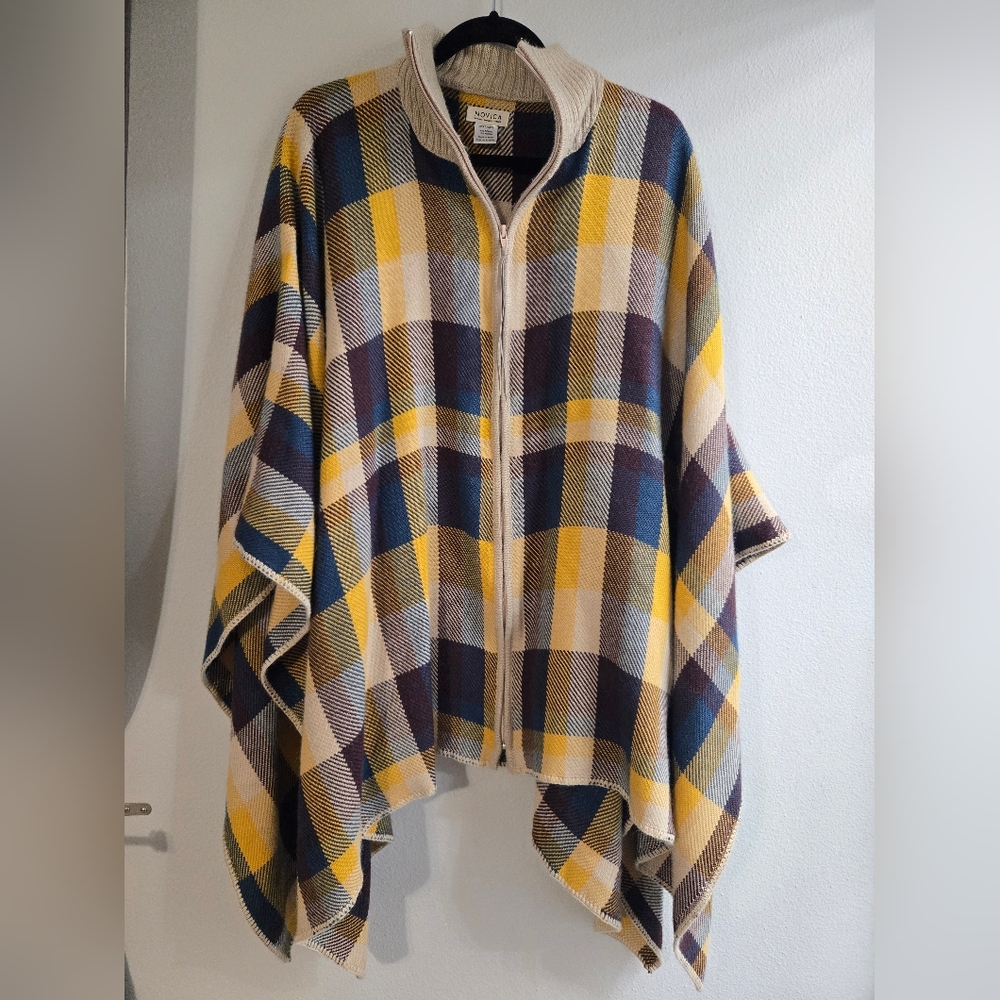 Novica Alpaca Poncho